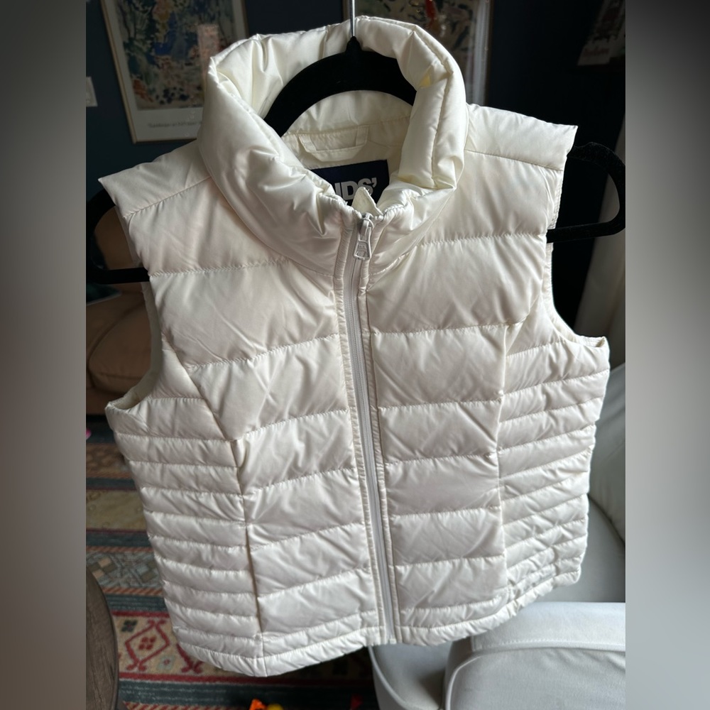 Lands End insulated down vest, size XS off white